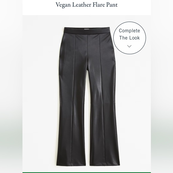 Black Vegan Leather Flare Pant - Picture 2 of 3